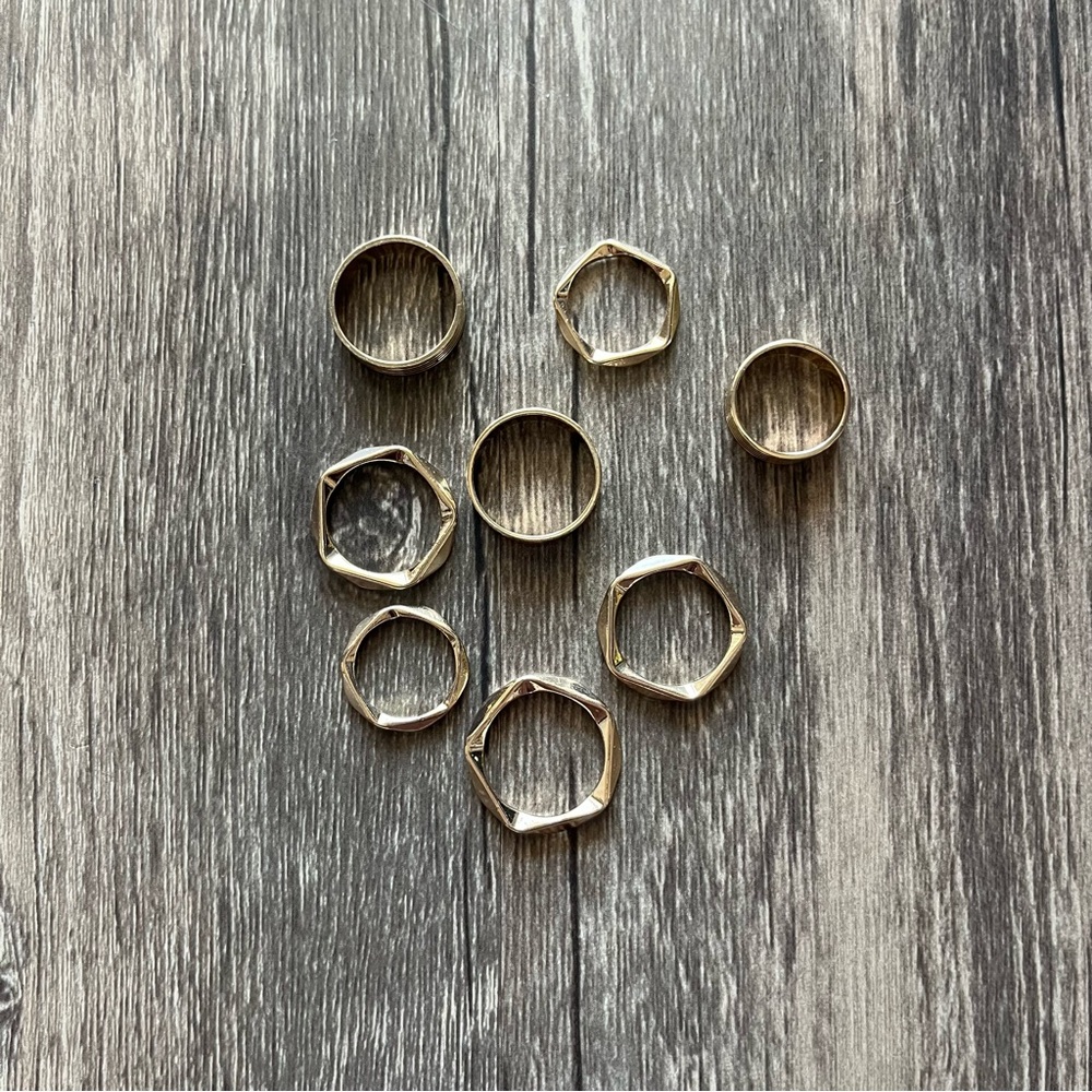 Aldo Gold Tone Stacking Ring Set Various Sizes